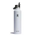 White - Hydro Flask - 24 oz Standard Mouth with Flex Straw Cap