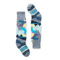 Pewter Blue - Smartwool - Kids' Wintersport Full Cushion Mountain Moose Pattern Over The Calf Socks