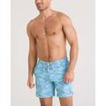 Palm Frond-Tidal Blue - Saxx - Men's Oh Buoy 2N1 Swim Shorts
