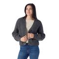 Charcoal Heather - Smartwool - Women's Cozy Lodge Cropped Cardigan Sweater