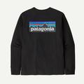 Black - Patagonia - Men's L/S P-6 Logo Responsibili-Tee
