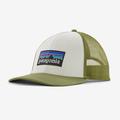 White w/Buckhorn Green - Patagonia - P-6 Logo LoPro Trucker Hat