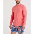 Coral Red Heather - Saxx - Men's DropTemp All Day Cooling Long Sleeve Hoodie