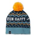 Storm Blue Run Happy - Brooks Running - Unisex Heritage Pom Beanie