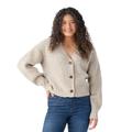 Oat Heather - Smartwool - Women's Cozy Lodge Cropped Cardigan Sweater