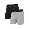 Black/Grey Heather - Saxx - Men's Daytripper (2 Pack) Boxer Briefs