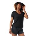 Black - Smartwool - Women's Active Ultralite V-Neck Short Sleeve
