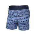 19th Hole Stripe-Blue - Saxx - Men's DropTemp Cooling Cotton Boxer Briefs