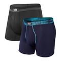 Navy Digi Dna/Black - Saxx - Men's Sport Mesh (2 Pack) Boxer Briefs