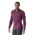 Eggplant/Black - Smartwool - Men's Intraknit Thermal Merino Base Layer 1/4 Zip