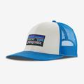 White w/Vessel Blue - Patagonia - P-6 Logo Trucker Hat