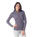 Purple Iris Retro Line - Smartwool - Women's Classic Thermal Merino Base Layer 1/4 Zip