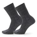 Medium Gray - Smartwool - Women's Everyday Cable Crew 2 Pack Socks