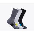 White / Black / Grey - HOKA - Unisex Crew Run Sock 3-Pack