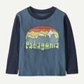 Utility Blue - Patagonia - Baby Long Sleeved Fitz Roy Flurries T Shirt