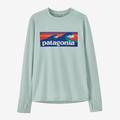 Boardshort Logo: Wispy Green - Patagonia - Kid's L/S Cap SW T-Shirt