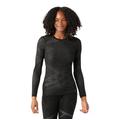 Black-White - Smartwool - Women's Intraknit Thermal Merino Base Layer Crew