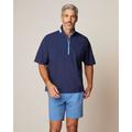 Navy - Johnnie-O - Men's Stealth Stowable Short Sleeve Rain Jacket