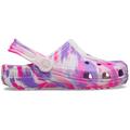 Pink Crush / Multi - Crocs - Kids' Classic Glow-in-the-Dark Marbled Clog