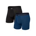 Black/City Blue Heather - Saxx - Men's Daytripper (2 Pack) Boxer Briefs