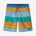 Fitz Stripe: Pufferfish Gold - Patagonia - Men's Wavefarer Boardshorts - 19 in.