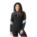 Black-Charcoal Heather - Smartwool - Women's Classic Thermal Merino Base Layer Colorblock 1/4 Zip