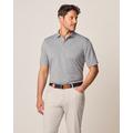 Heather Black - Johnnie-O - Men's Michael Striped Jersey Performance Polo