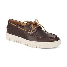 Women's Uptown Boat with Arch Support in Chocolate Leather, Size 10 by Vionic in Spring TX