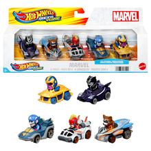 Hot Wheels Racerverse, Set Of 5 Die-Cast Hot Wheels Cars With Marvel Characters As Drivers by Mattel in Greendale WI