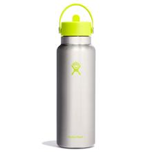 40 oz Wide Mouth with Flex Straw Cap - Stainless Lime by Hydro Flask in Rancho Cucamonga CA