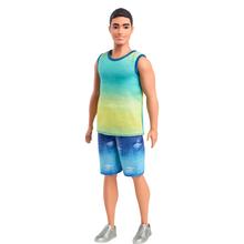 Barbie Fashionistas Ken Doll #236 In Ombre Tank And Jean Shorts, Black Hair by Mattel