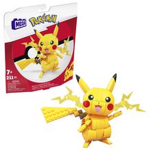 Mega Pokemon Building Toy Kit Pikachu (211 Pieces) With 1 Action Figure For Kids