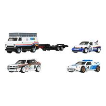 Hot Wheels Premium Collector Rally Legend Display Set, 3 Cars & 1 Transporter by Mattel in Red Bank NJ