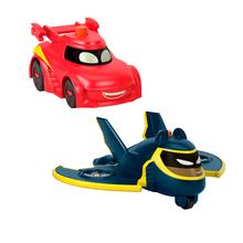 Fisher-Price DC Batwheels Light-Up 1:55 Scale Toy Cars, Redbird And Batwing, 2-Piece Preschool Toys by Mattel