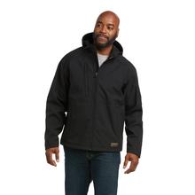 Men's Rebar Stretch Canvas Softshell Hooded Logo Jacket by Ariat