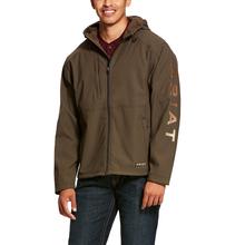 Men's Rebar Stretch Canvas Softshell Hooded Logo Jacket