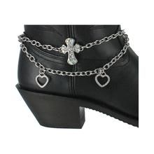 Women's Cross and Hearts Boot Bracelet by Shyanne