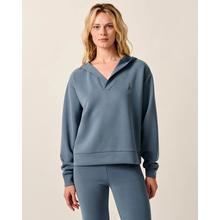 Womens Stef Johnny Collar Lounge Hoodie by Johnnie-O