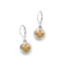 Mosaic Round Mini Leverback Earrings by Brighton