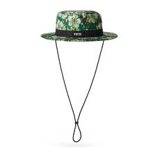 Hibiscus Print Logo Boonie Hat Green One Size