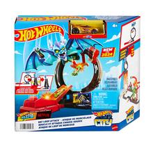 Hot Wheels City Bat Loop Attack Playset With 1:64 Scale Toy Car by Mattel