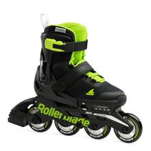 Microblade Kids Adjustable Fitness Inline Skate, Black/Green by Rollerblade