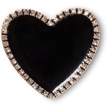 Black Heart with Gold Outline