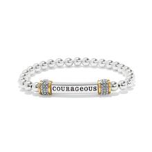 Meridian Courageous Two Tone Stretch Bracelet by Brighton