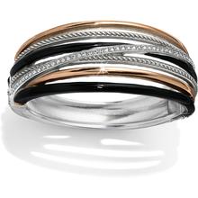 Neptune's Rings Black Hinged Bangle by Brighton