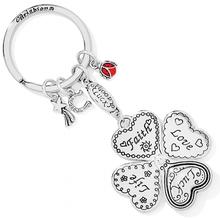 Lucky Clover Heart Key Fob by Brighton