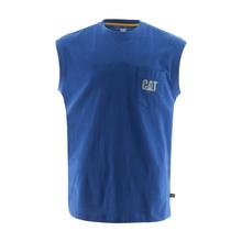 Men's Trademark Sleeveless Pocket Tee Bright Blue by CAT Footwear