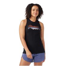 Womens Women's Mountain Horizon Graphic Tank Top Black by Smartwool