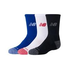 Unisex Youth Active Crew Socks 3 Pack by New Balance