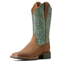 Women's Round Up Wide Square Toe Western Boot by Ariat